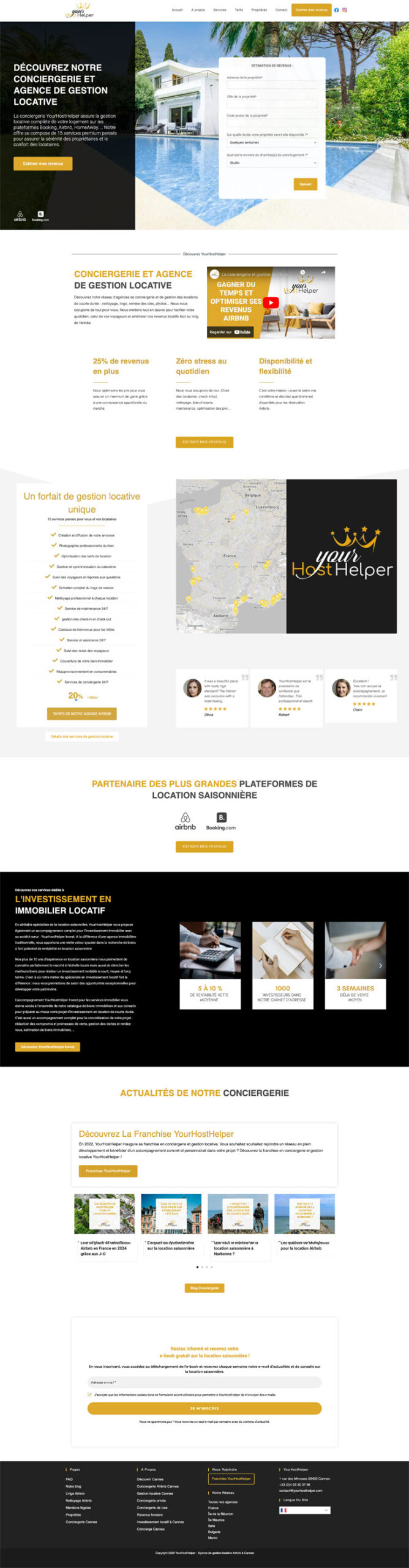 Site web de franchise internationale