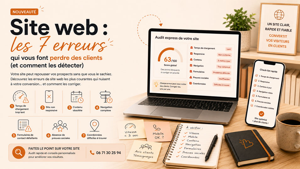 7 erreurs site internet perte de clients