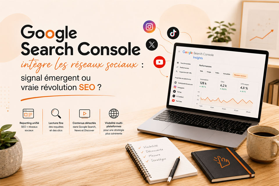 Réseaux sociaux dans la search console de Google